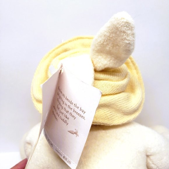 Bunnies By The Bay Hallmark Plush 2002 Baylee Bunny Rabbit Embroidery Flower Tag - Picture 10 of 12